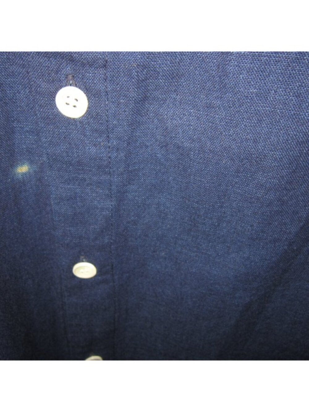 Blue Blue Japan Arigato Pure Indigo M L Shirt Dress 100% Cotton Button Pockets - Picture 3 of 4